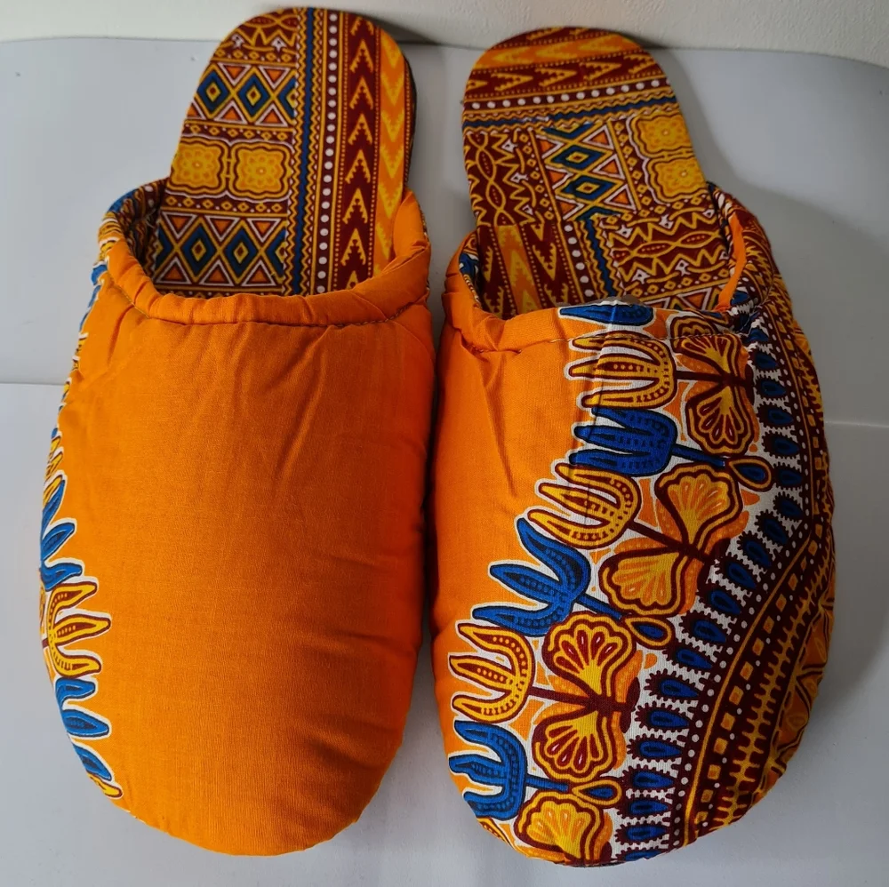 Ankara Print Bedroom Slippers - Picture 2 of 3
